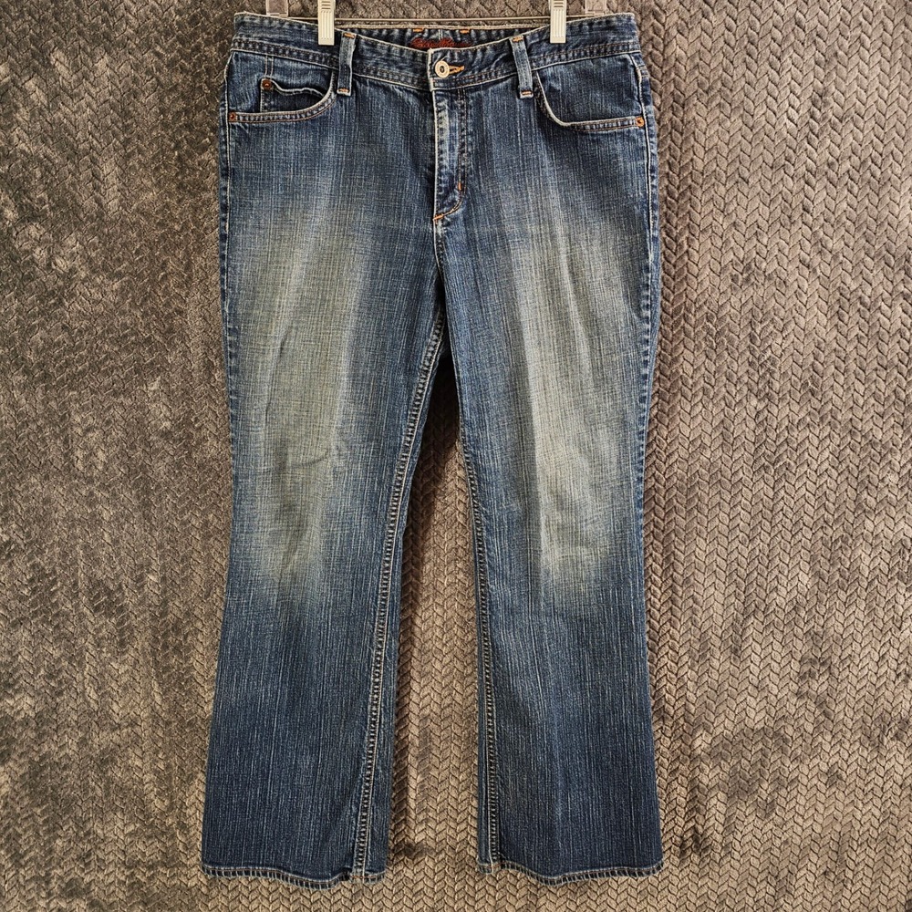 Eddie Bauer Womens Bootcut Jeans Blue‎ Denim Med Wash Size 12S